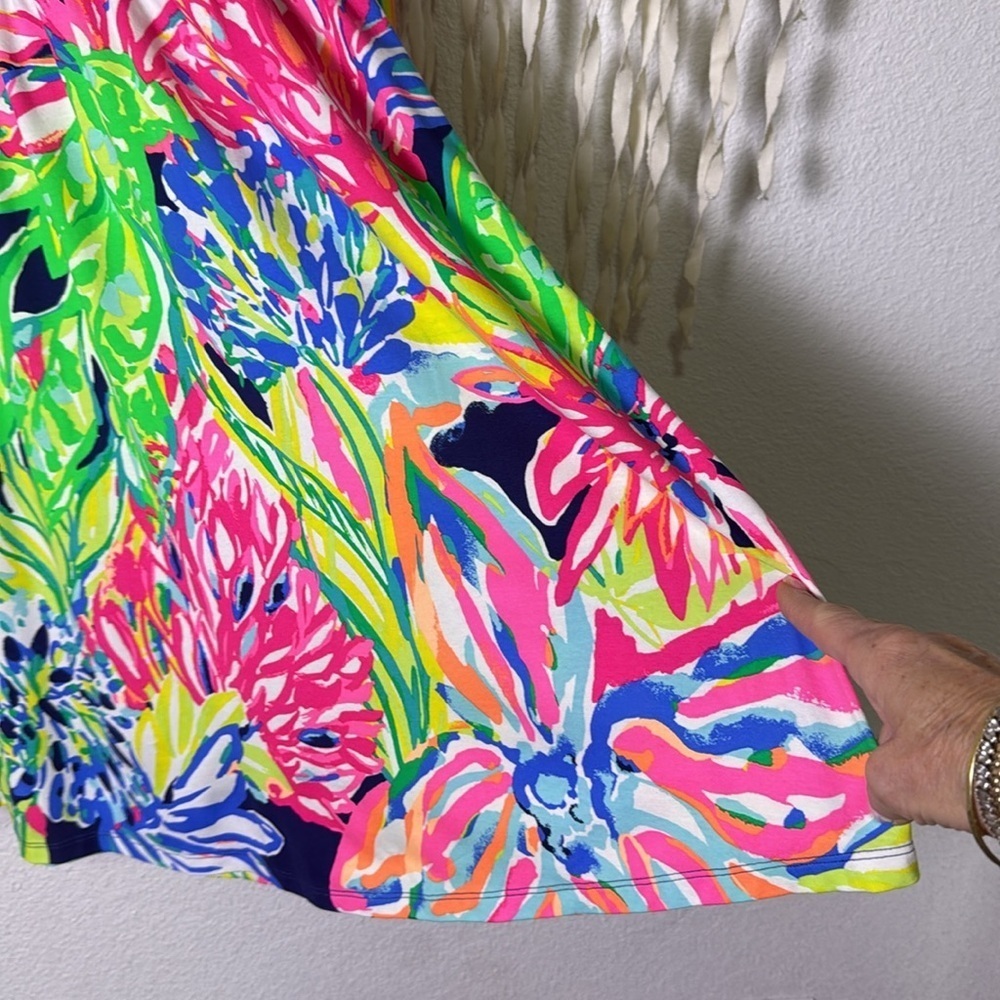 Lilly Pulitzer Long Sleeve Fit N Flare Floral Mini Dress Size XS - Picture 9 of 10
